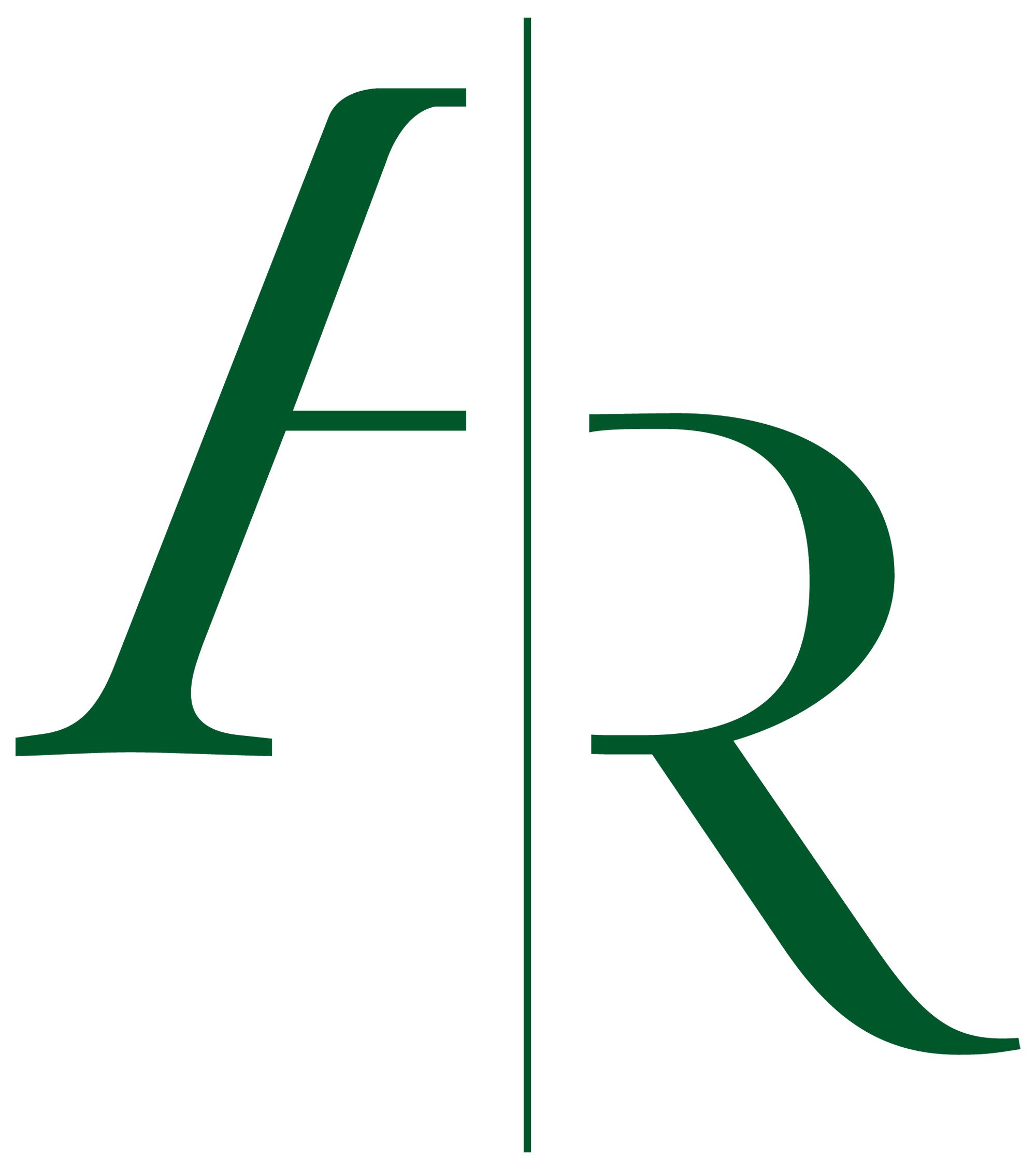 Advokatfirman Roséns symbol, monogrammet AR